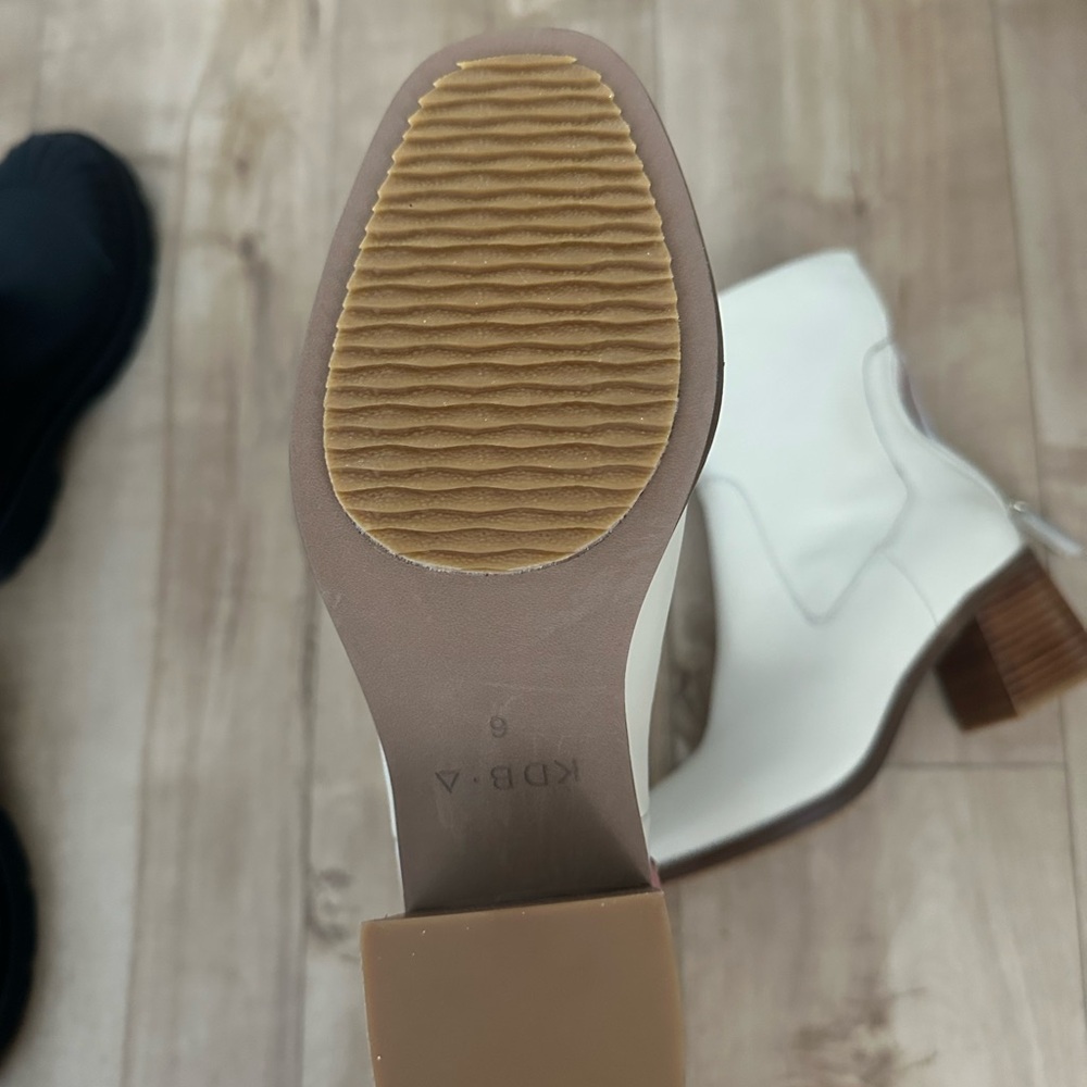 Kelsi Dagger White and Brown Heeled Boots - Picture 2 of 3